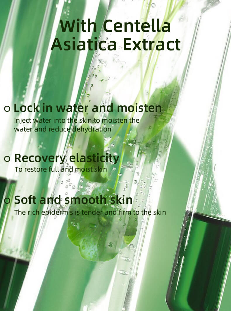 A soothing solution provides skin-calming effect